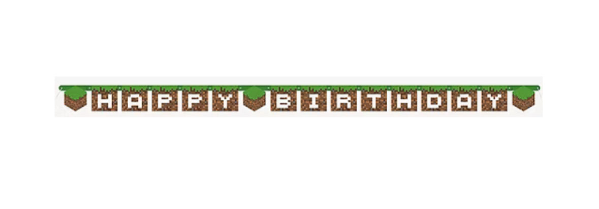 Minecraft Birthday banner
