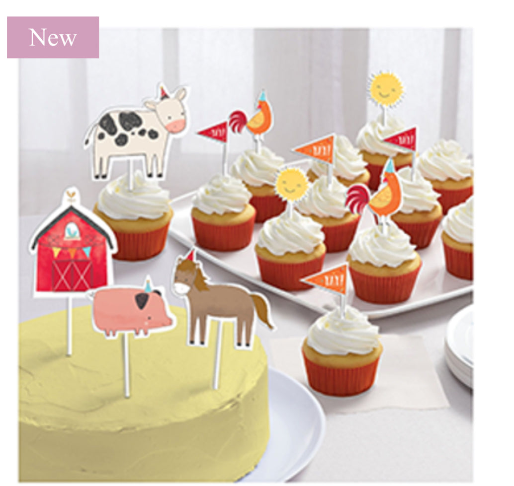 Barnyard cake toppers