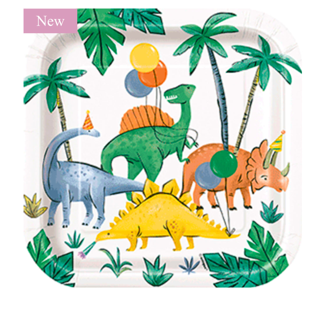 Baby dinosaur plates