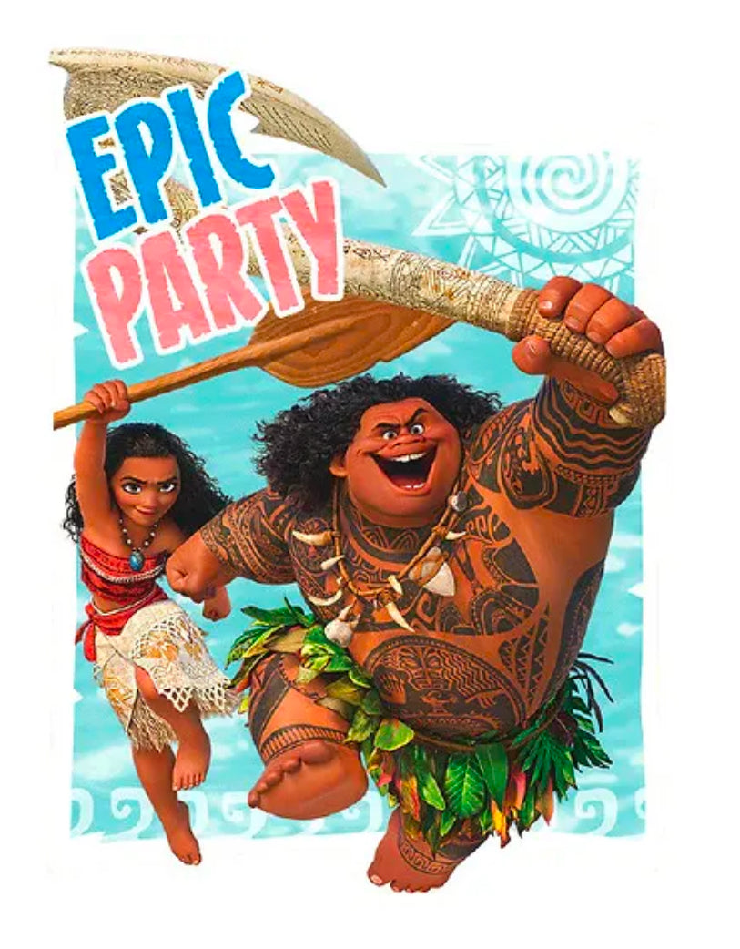 Moana invitations